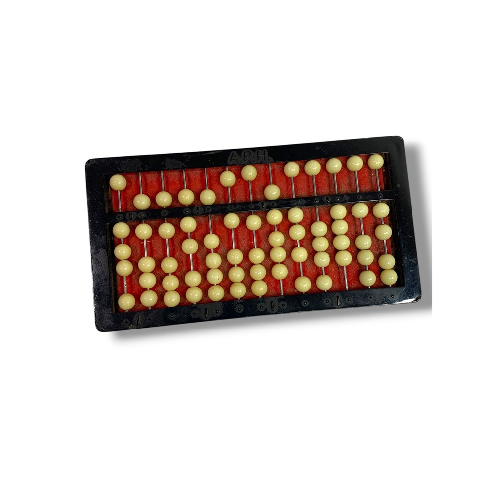 Vintage APH Large Abacus 4.5" X 8" Blind Low Vision Aid Device Calculator 1965